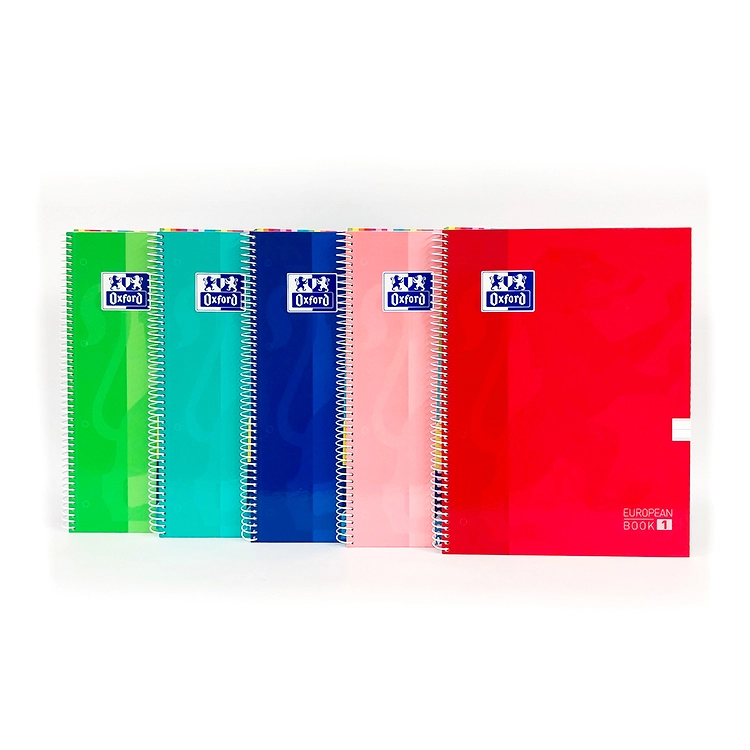 Cuaderno con Espiral Universitario A4 Pelikan Oxford Europeanbook 1 School Color Vivos 80 Hojas Rayado Art.L400183737
